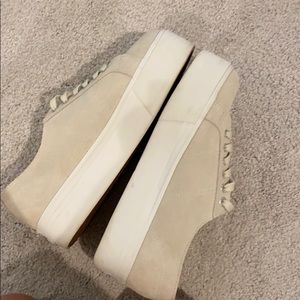 beige platform supergas